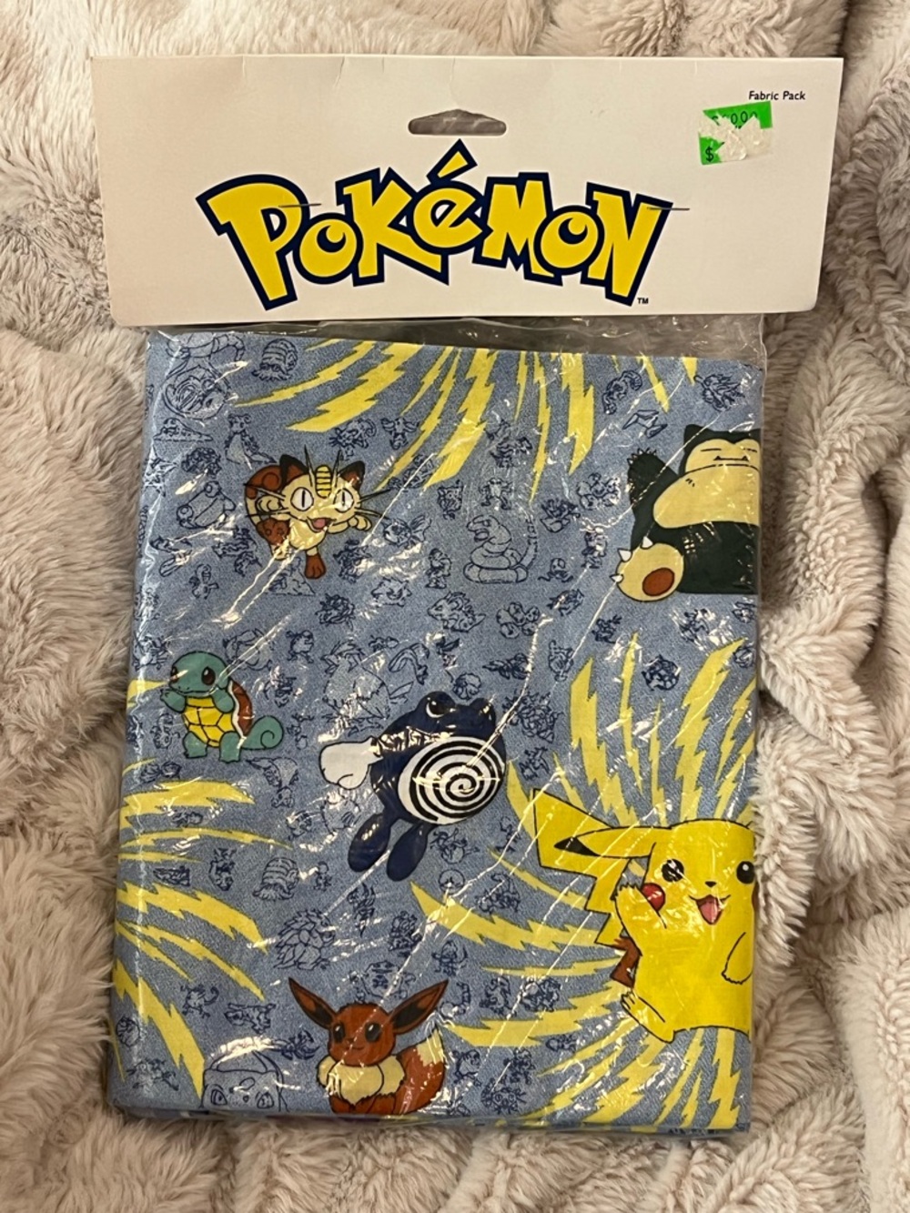 Pokemon Blue and Yellow Character Throw with Pikachu, Eevee & Friends